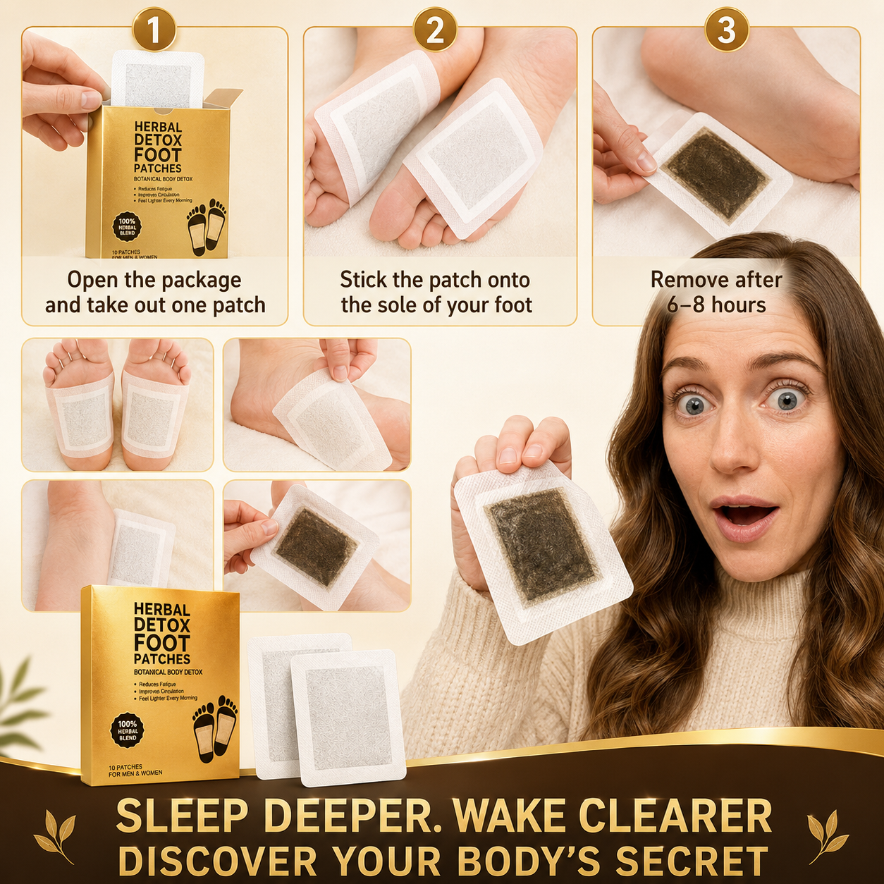 Herbal Detox Foot Patches – Overnight Botanical Foot Care for a Fresher Morning - CYH