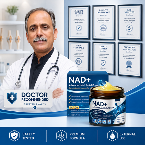 NAD+ Advanced Joint Relief Cream – Cooling Comfort for Neck, Shoulders, Back, Knees & More - CYH