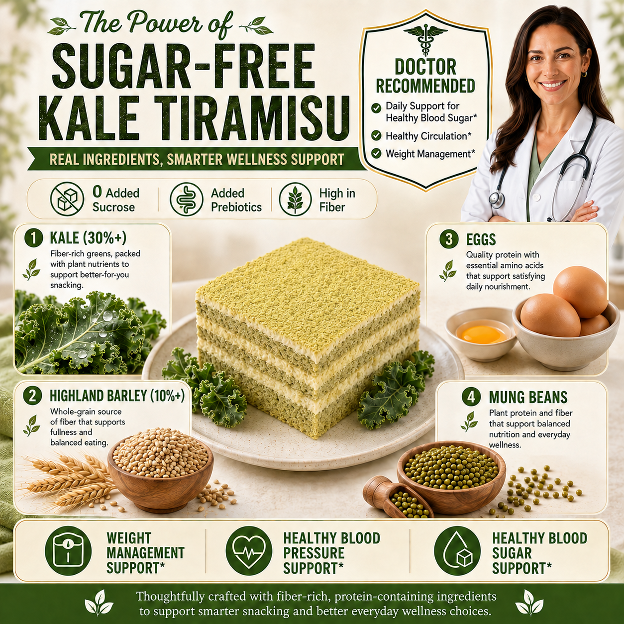 Sugar-Free Kale Tiramisu - TH
