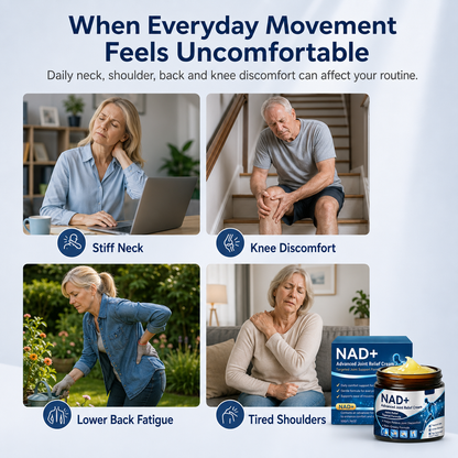 NAD+ Advanced Joint Relief Cream – Cooling Comfort for Neck, Shoulders, Back, Knees & More - CYH