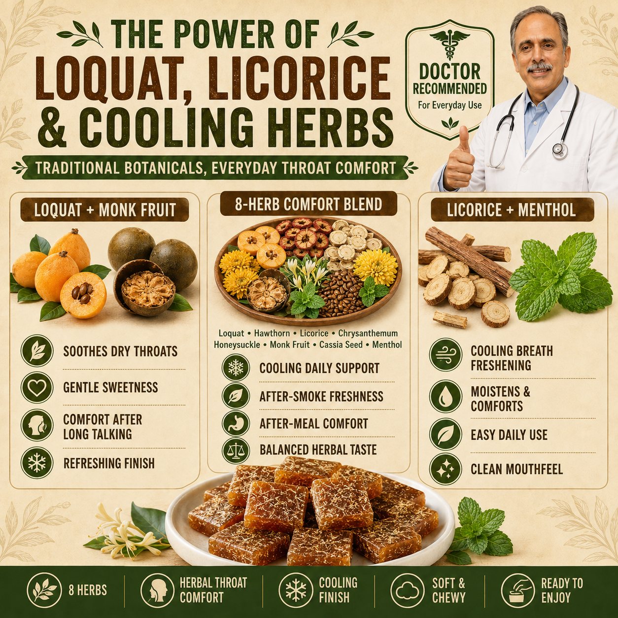 Licorice & Loquat Herbal Throat Chews - CYH