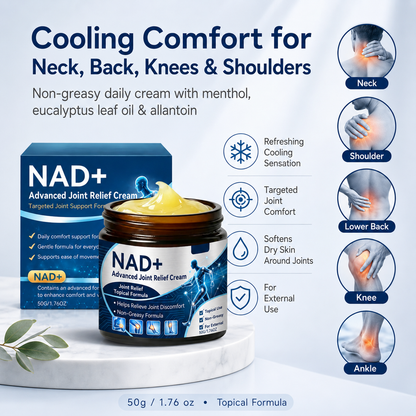 NAD+ Advanced Joint Relief Cream – Cooling Comfort for Neck, Shoulders, Back, Knees & More - CYH