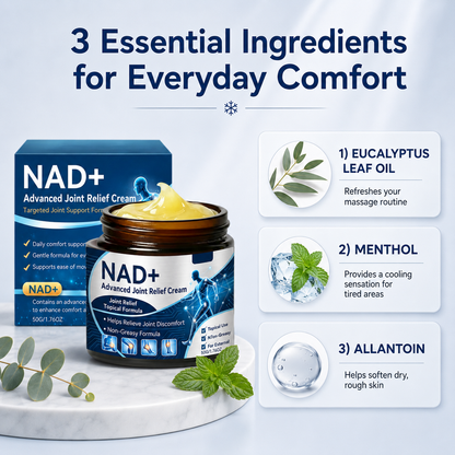 NAD+ Advanced Joint Relief Cream – Cooling Comfort for Neck, Shoulders, Back, Knees & More - CYH