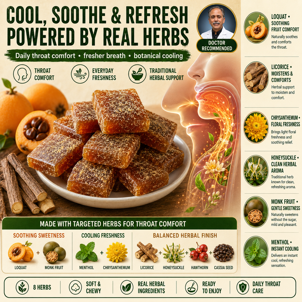 Licorice & Loquat Herbal Throat Chews - CYH