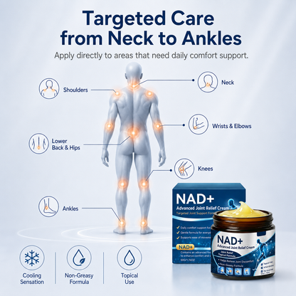 NAD+ Advanced Joint Relief Cream – Cooling Comfort for Neck, Shoulders, Back, Knees & More - CYH