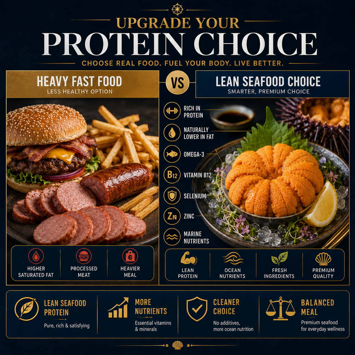 High Protein. Rich in Omega-3, B12, Selenium & Zinc — Heart-Conscious & Weight-Management Friendly  -  CYH