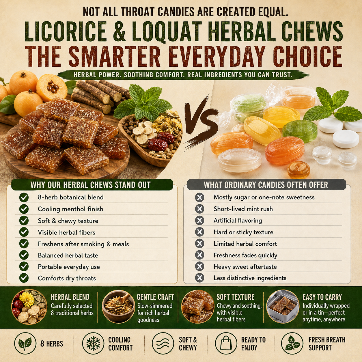 Licorice & Loquat Herbal Throat Chews - CYH