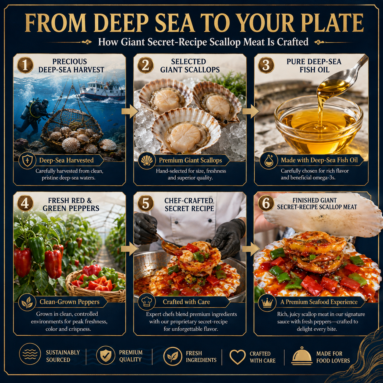 Deep sea Hokkaido scallop meat - TH