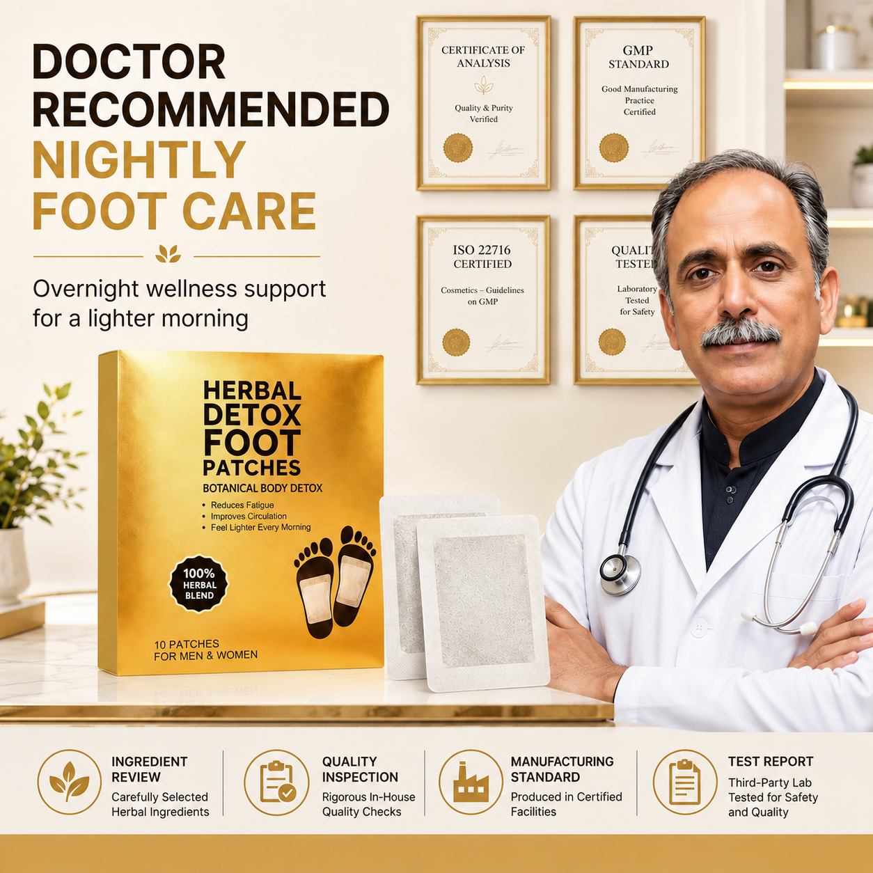Herbal Detox Foot Patches – Overnight Botanical Foot Care for a Fresher Morning - CYH